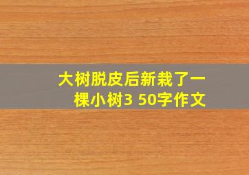 大树脱皮后新栽了一棵小树3 50字作文